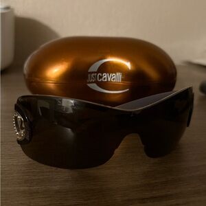 Just Cavalli Black Sunglasses with Gold Case